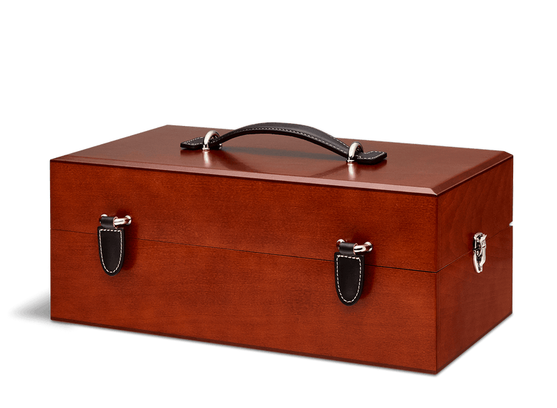 Large Beechwood Box - Mahogany Finish - Saphir Médaille d'Or